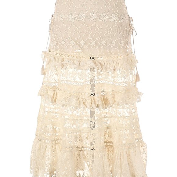 SOLD Spell Gypsy Collective LE GAUZE Lace Skirt - Picture 7 of 9